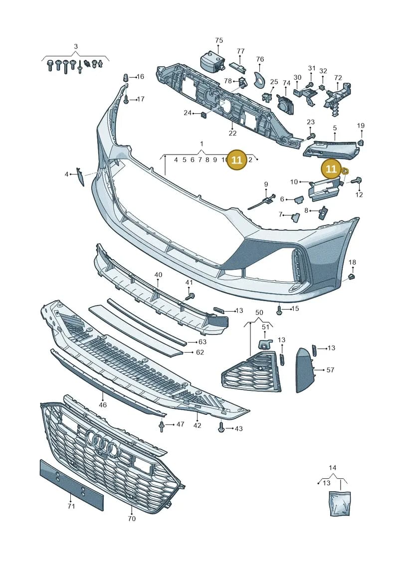 WHT006099 — Audi RS6 Avant (2019-2025) diagram 537807200, position 11