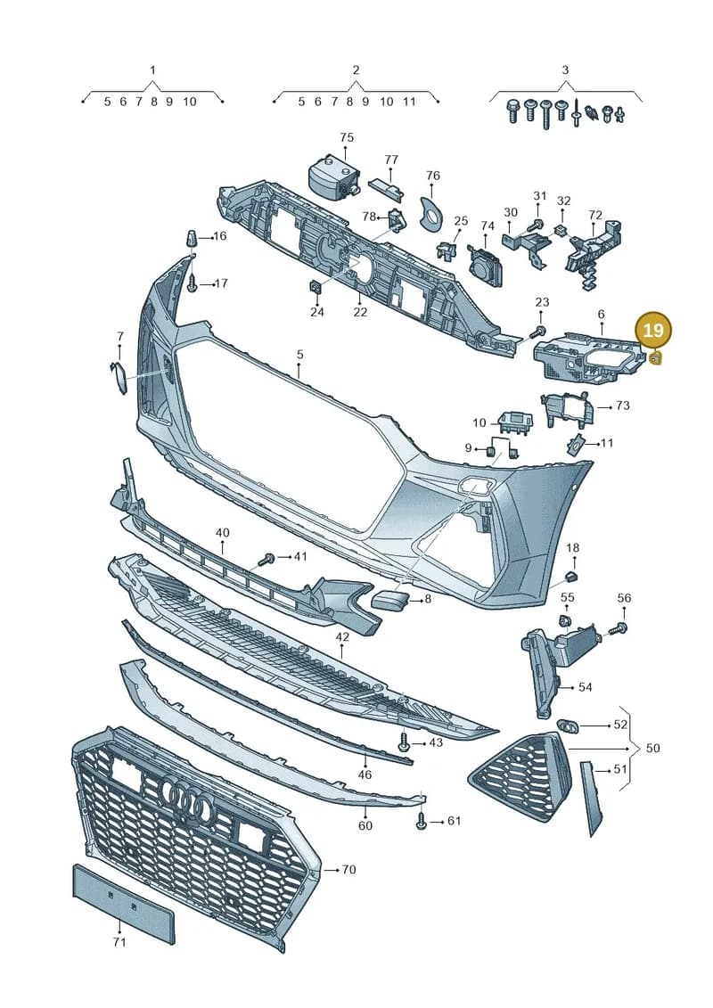 WHT006099 — Audi RS7 Sportback (2019-2025) diagram 538807100, position 19