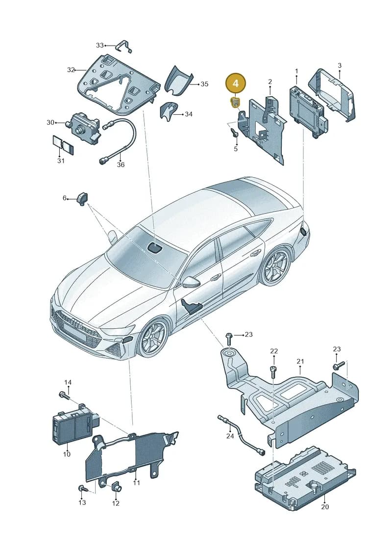 WHT006099 — Audi RS7 Sportback (2019-2025) diagram 538907220, position 4