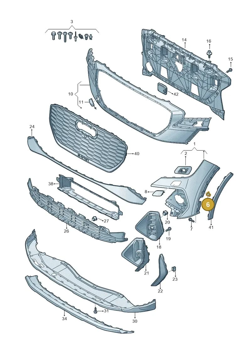 WHT006099 — Audi Q4 Sportback (2021-2025) diagram 89a807200, position 6