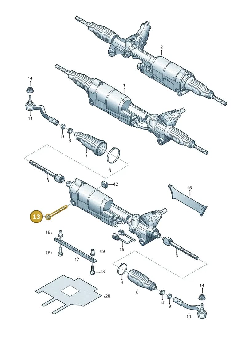 WHT006371 — Audi A7 Sportback (2014-2018) diagram 711423000, position 13