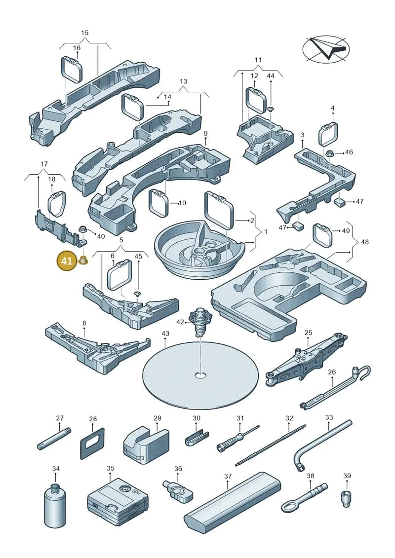 WHT006399 — Audi A3 Sportback (2019-2025) diagram 596011100, position 41