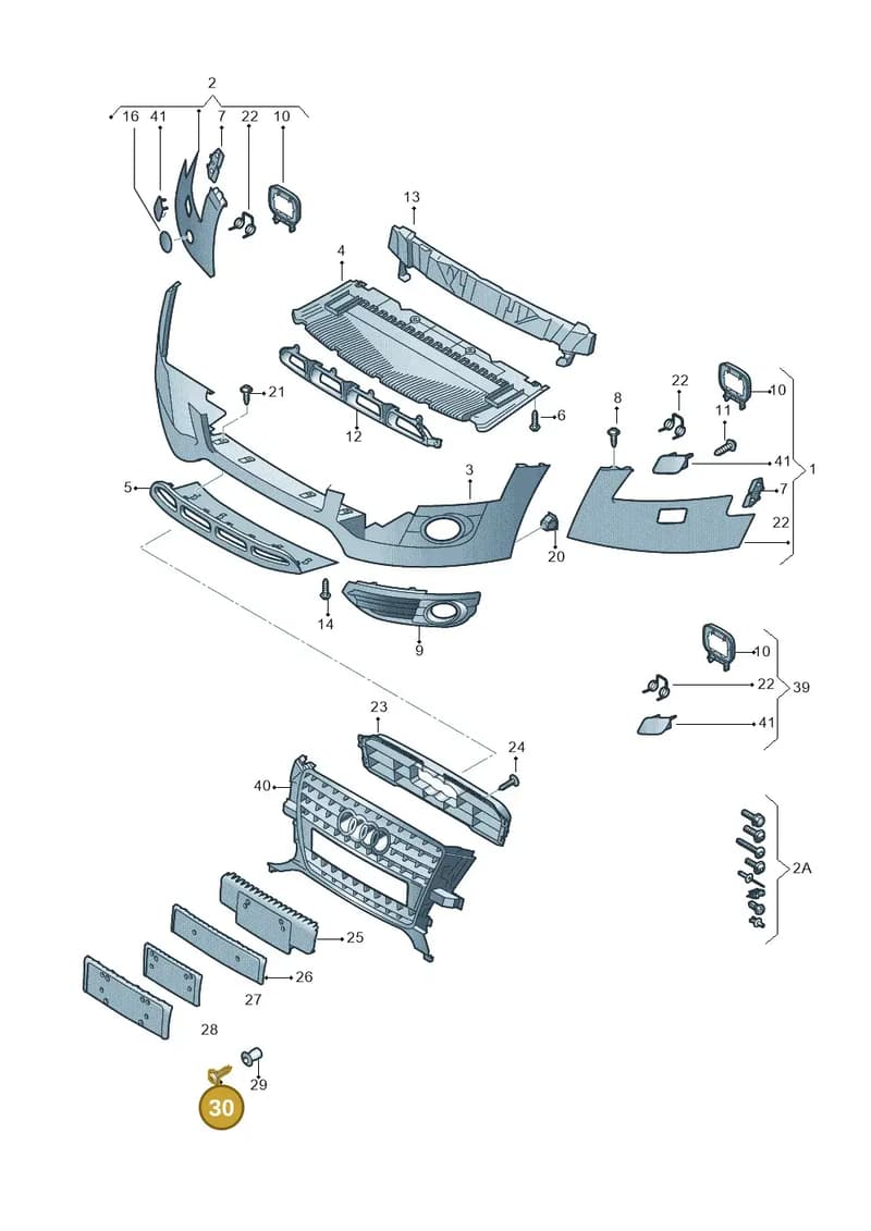 WHT006412 — Audi A4 Av. Allroad (2008-2016) diagram 673807100, position 30