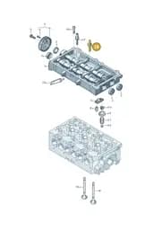 WHT006422 Volkswagen Stud with Hexagon Head