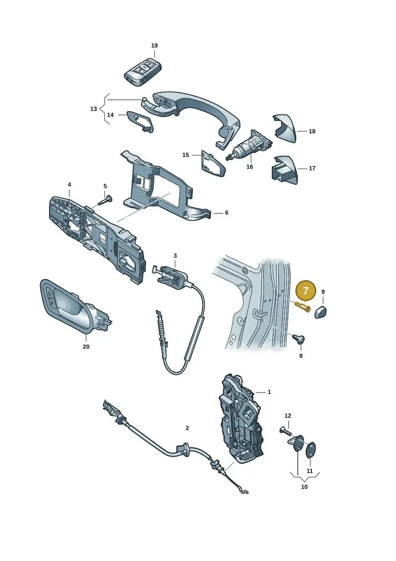 WHT006515 — Volkswagen Taos 1.4 (2021-2023) diagram 2gm837000, position 7