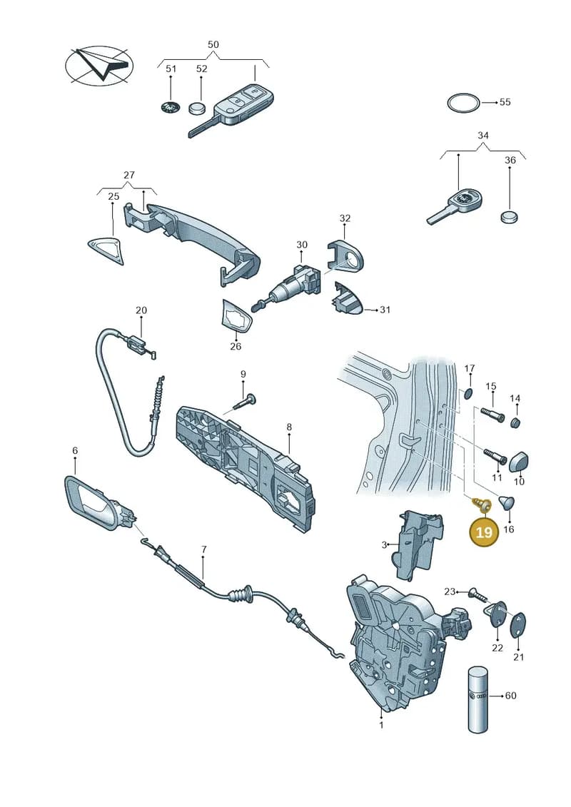 WHT006516 — SEAT Toledo (2015-2019) diagram 727837000, position 19