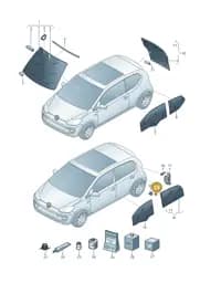 WHT006539 Volkswagen Hexagon Nut with Washer