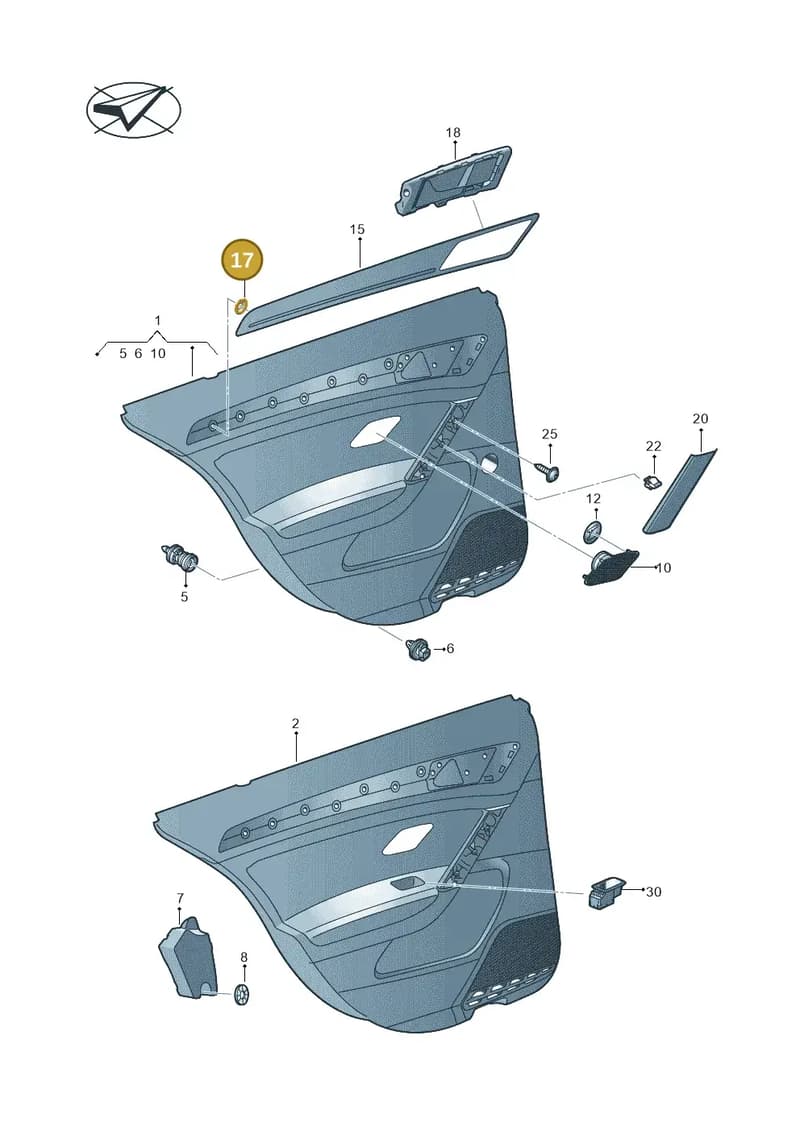 WHT006661 — Volkswagen Golf (2016-2020) diagram 746867510, position 17