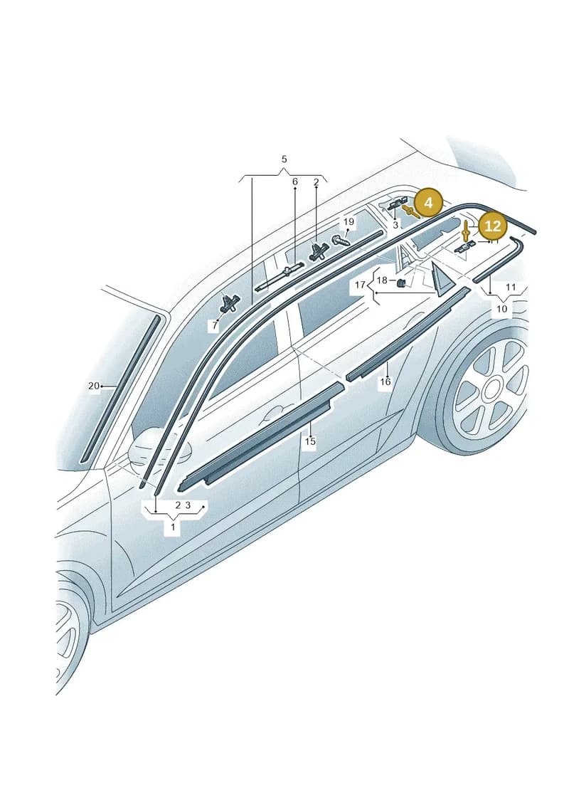 WHT006918 — Audi A3 Sportback (2016-2020) diagram 890853250, position 4+12