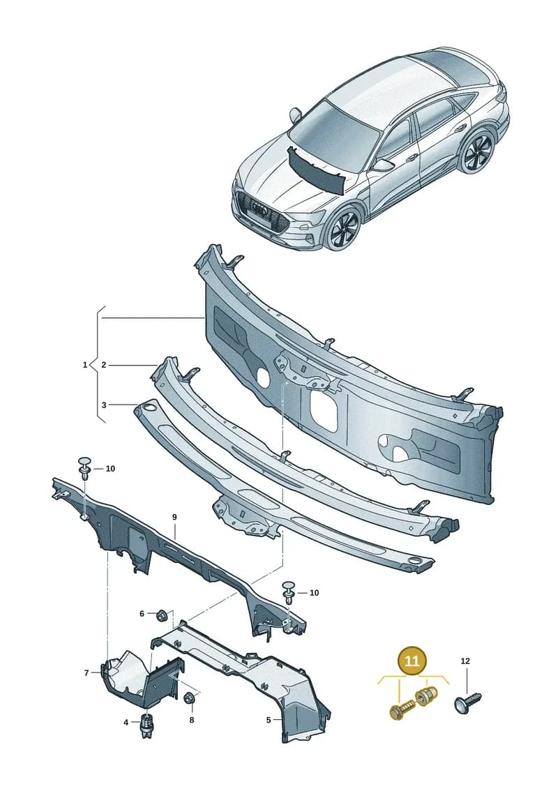 WHT006925B — Audi Q6 e-tron (2023-2025) diagram f5s805010, position 11