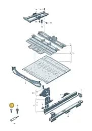 WHT006925B Volkswagen Weld Studs with Cap Nuts