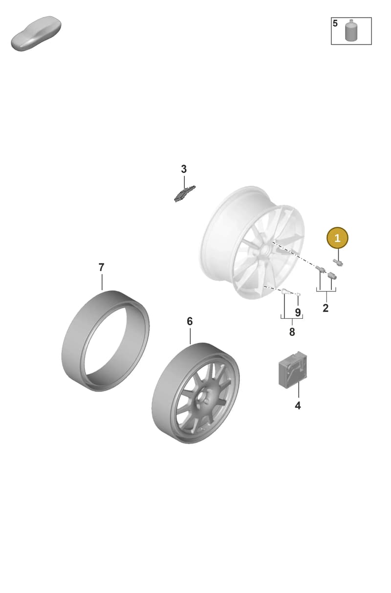 WHT006978 — Porsche 911 (2020-2022) diagram p53601030, position 1