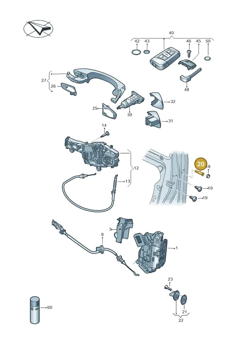 WHT006997 — Volkswagen Passat Saloon (2014-2024) diagram 793837000, position 20