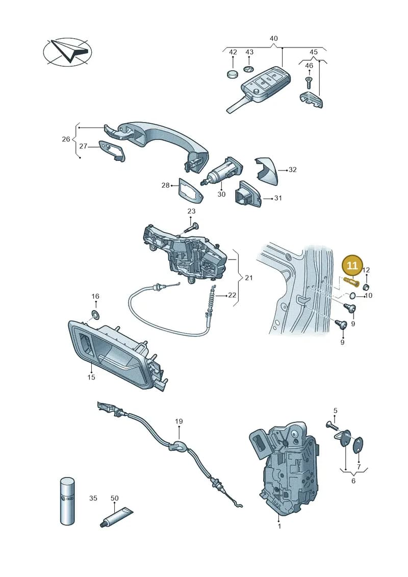 WHT006997 — Volkswagen Tiguan (2016-2024) diagram 869837000, position 11