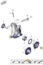 WHT007021 Volkswagen Hexagon Nut Self-Locking with Washer