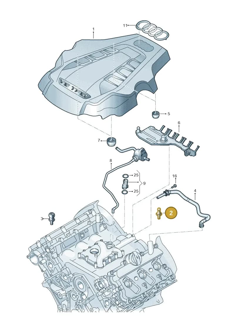 WHT007154 — Audi A7 Sportback (2014-2018) diagram 771103350, position 2