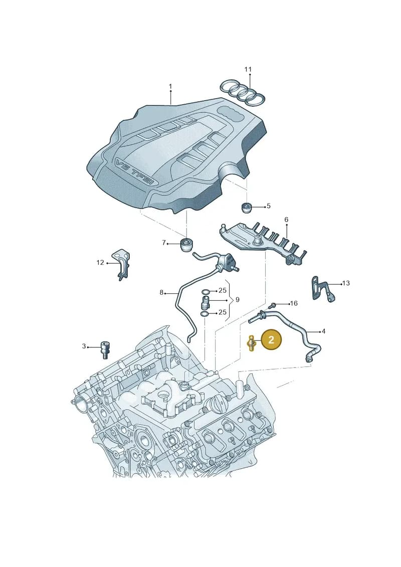 WHT007154 — Audi A6 1.8 (2015-2019) diagram 887103040, position 2