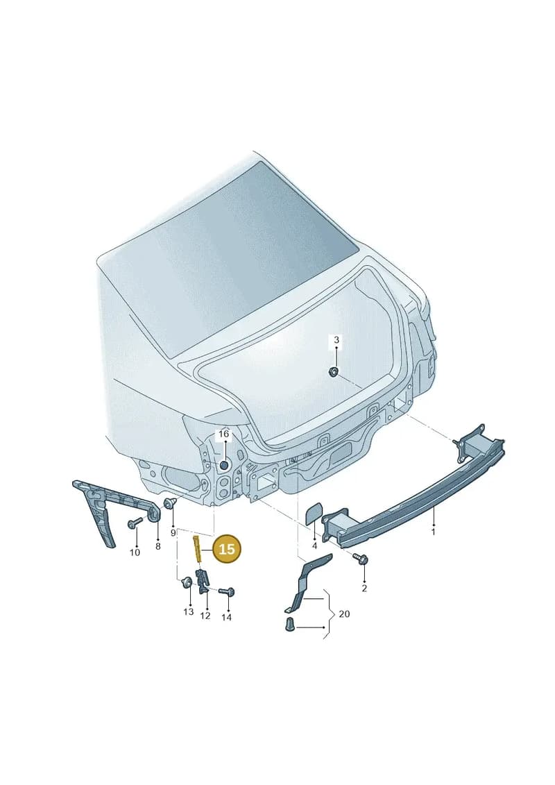WHT007374 — Audi A4L 2.0 (2016-) diagram 216807050, position 15