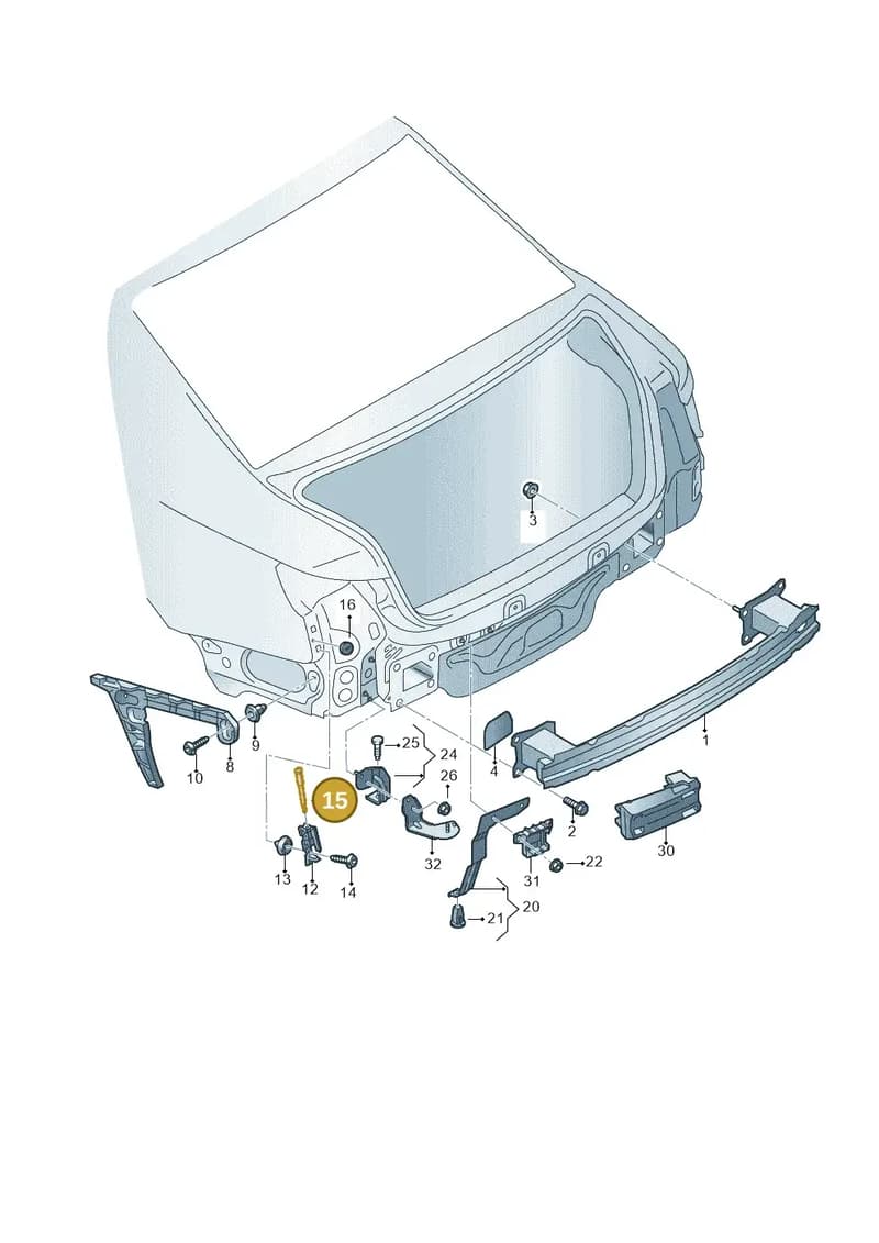 WHT007374 — Audi A5 Sportback (2016-2025) diagram 849807500, position 15