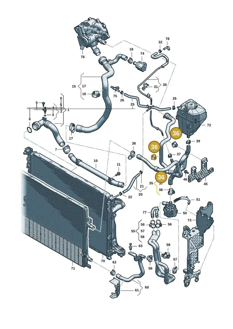 WHT007439 — Audi A5 Limousine (2024-2025) diagram 8wk121010, position 36