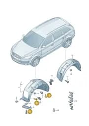 WHT007446 Volkswagen Countersunk Multi-Point Socket Head Bolt
