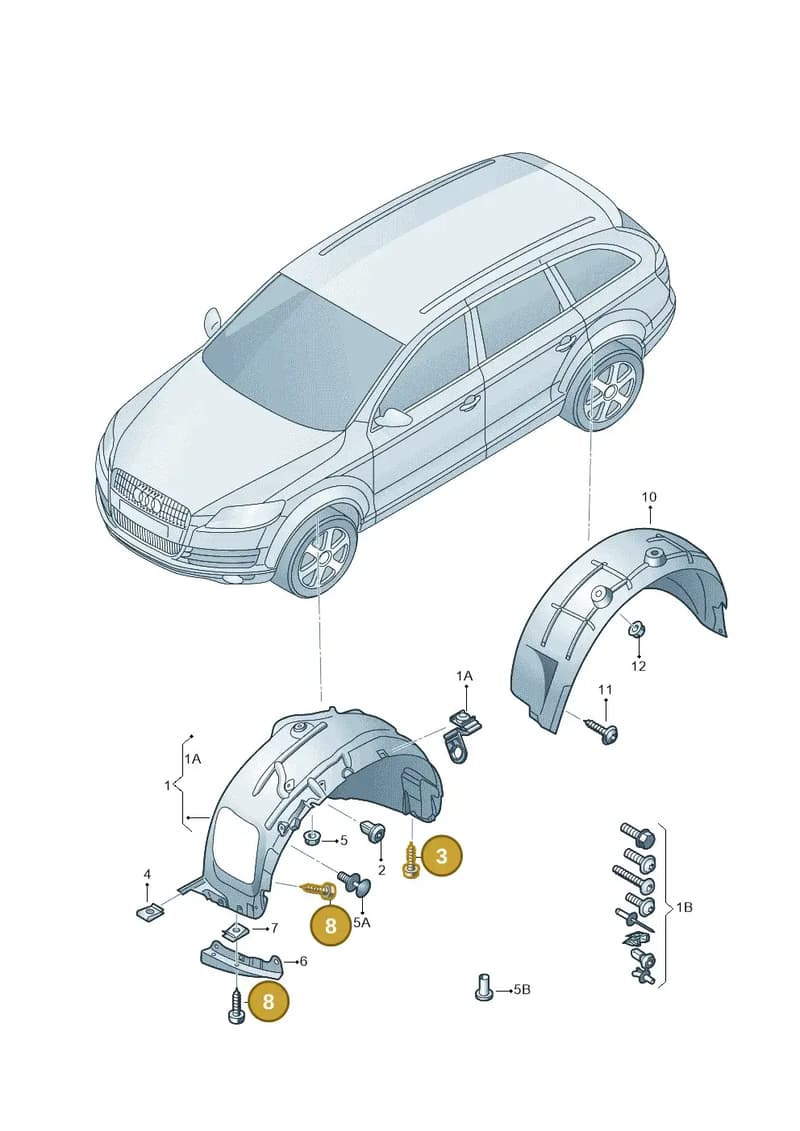 WHT007446 — Audi Q5 qu. 2.0 TDI (2012-2017) diagram 493821500, position 3+8