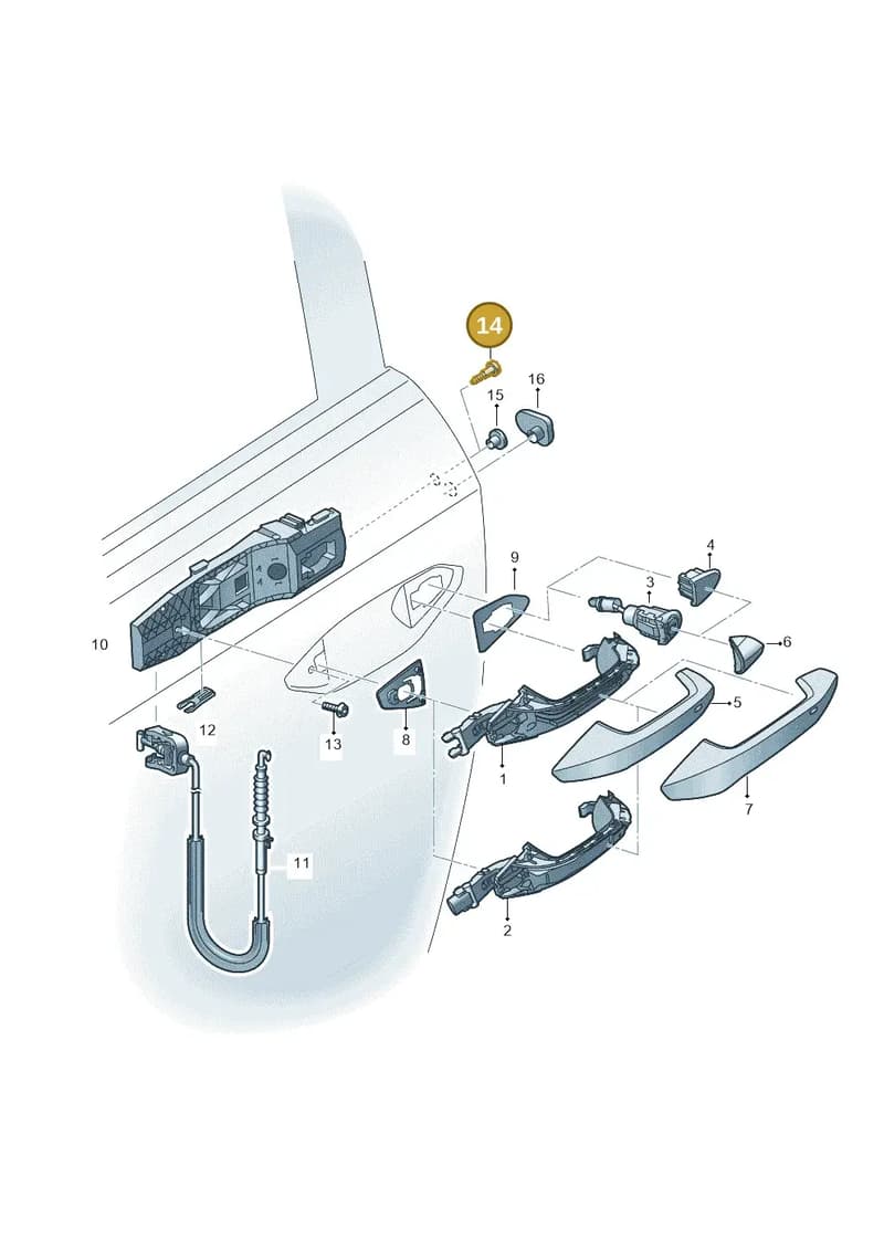 WHT007468 — Audi A3 (2020-) diagram 596837000, position 14