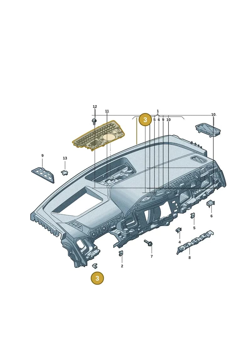 WHT007531 — Audi Q5 e-tron (2021-) diagram 89d857100, position 3