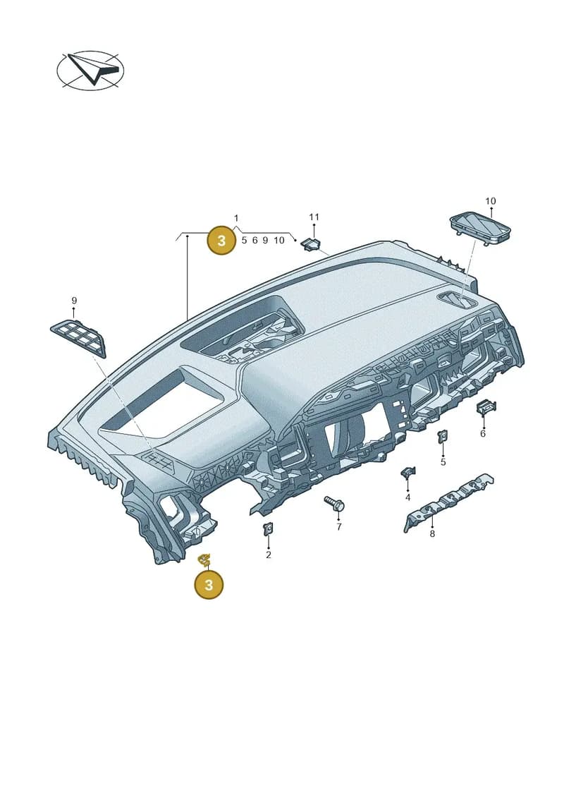 WHT007531 — Audi Q4 Sportback (2021-2025) diagram 89a857100, position 3