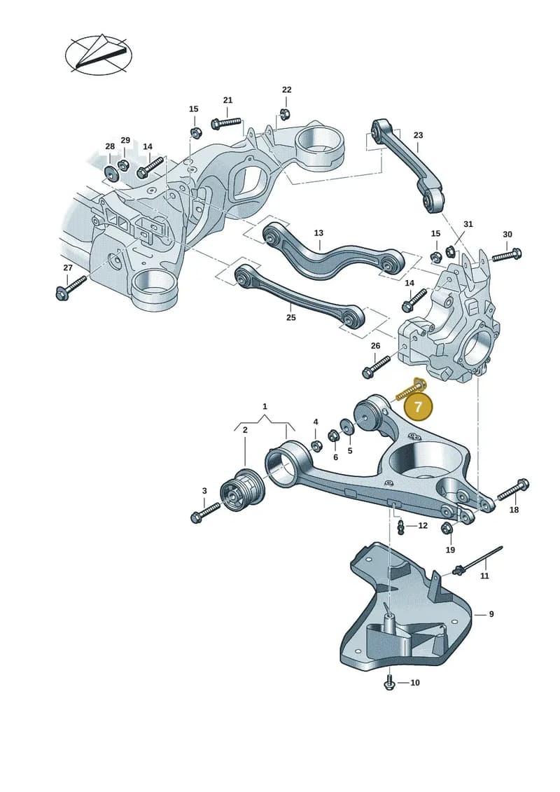 WHT007646 — Audi RS e-tron GT (2020-2025) diagram 4j1505300, position 7