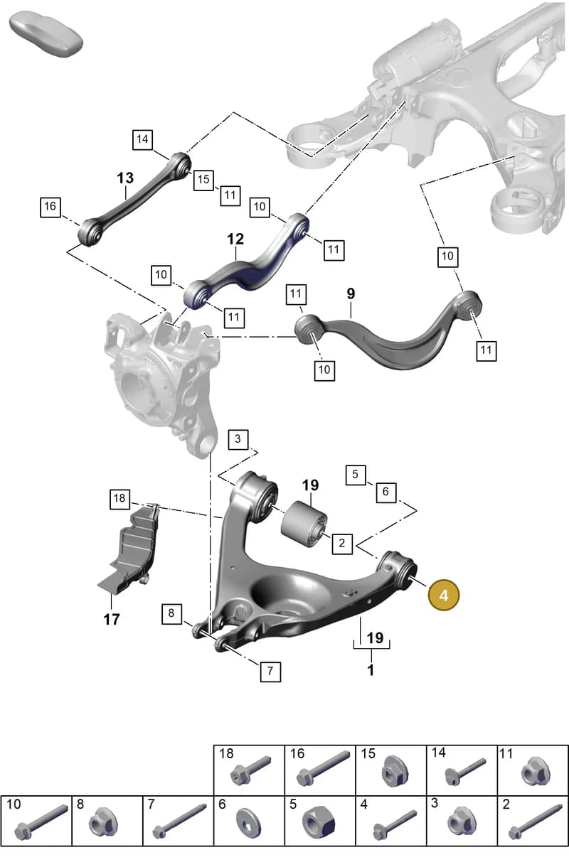 WHT007646 — Porsche Panamera (2023-2025) diagram p62501050, position 4