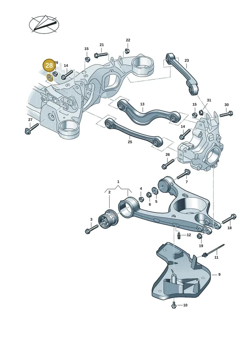 WHT007648 — Audi RS e-tron GT (2020-2025) diagram 4j1505300, position 28