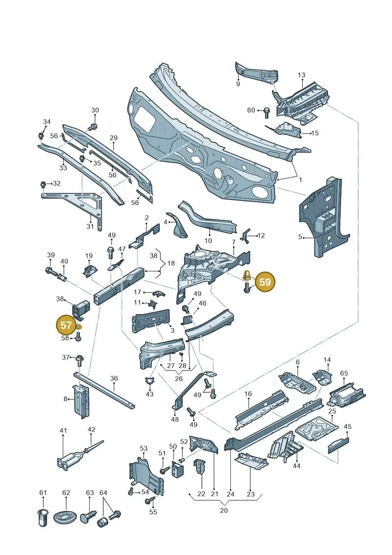 WHT007690 — Audi Q7 (2015-2025) diagram 859805000, position 57+59