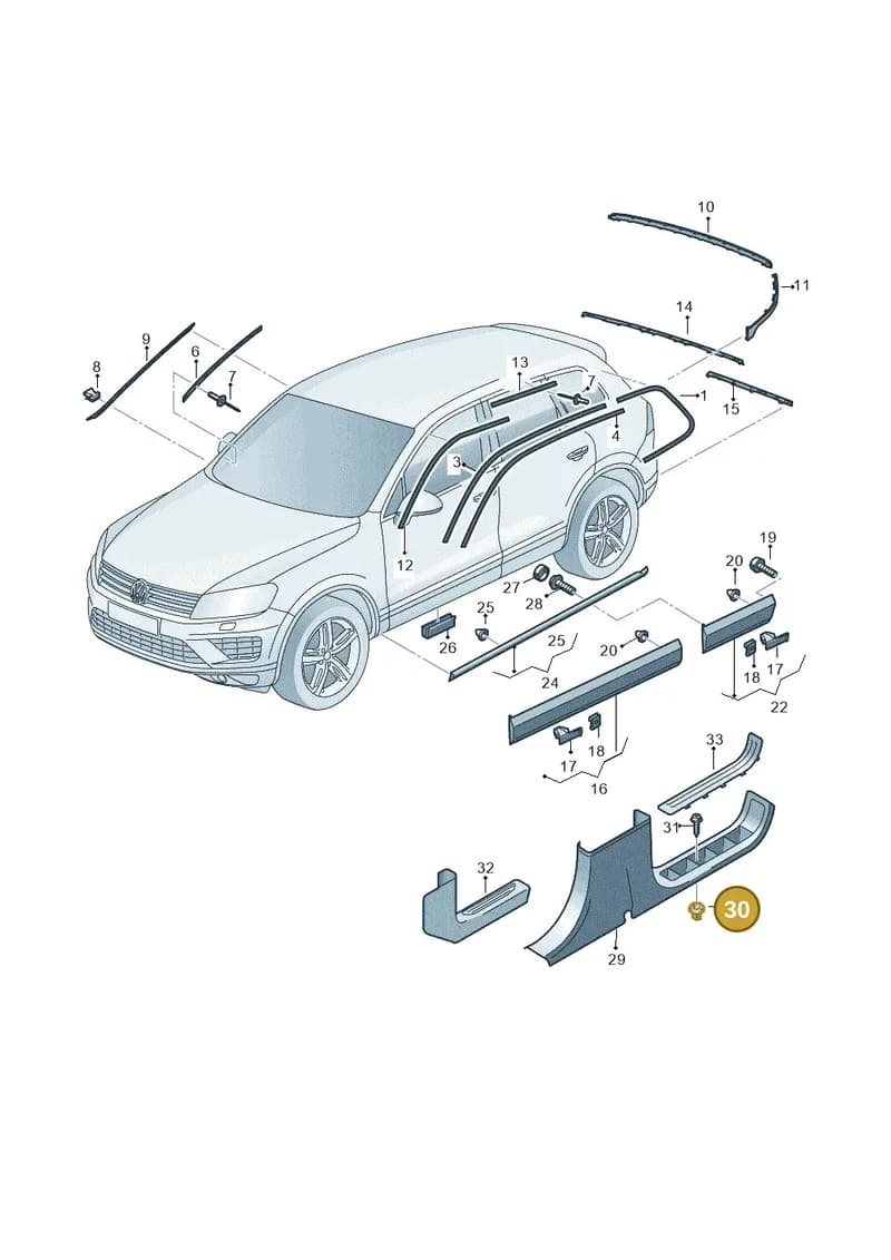 WHT007743 — Volkswagen Touareg (2014-2018) diagram 787853000, position 30