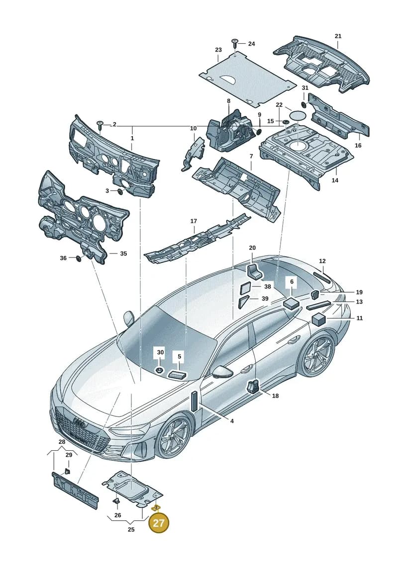 WHT007766 — Audi RS e-tron GT (2020-2025) diagram 4j1863200, position 27