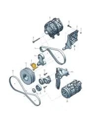 WHT008035 Volkswagen Hexalobular Flange Screw
