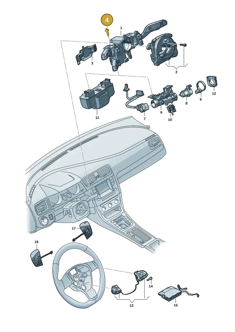 WHT008046 — Volkswagen Taigo (2021-2025) diagram 2f0953500, position 4