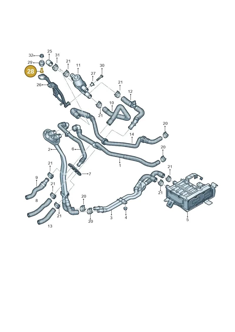 WHT008089 — Audi A8 (2017-2025) diagram 838121071, position 28+18