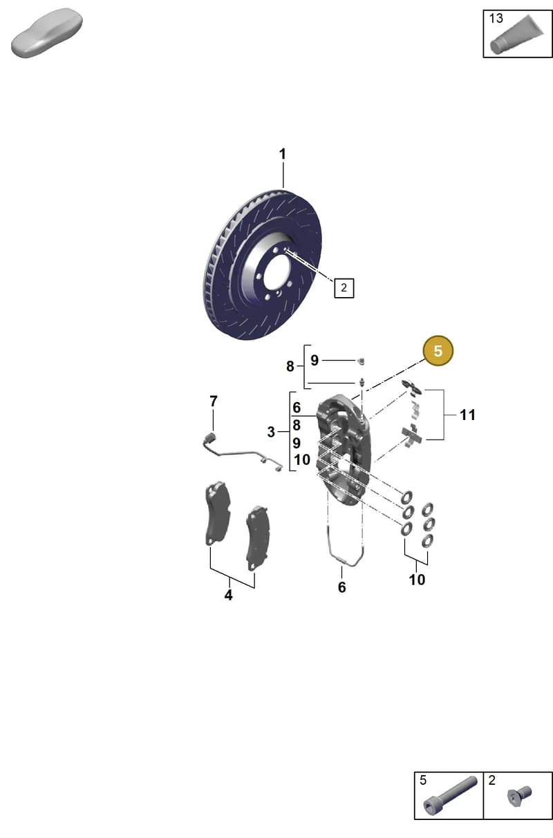 WHT008186 — Porsche Boxster Spyder (2019-2020) diagram p55602000, position 5