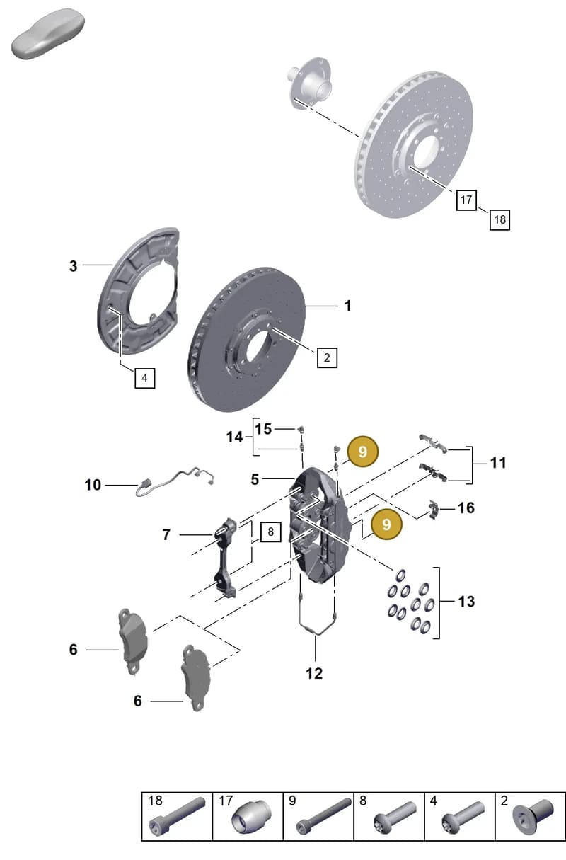 WHT008186 — Porsche 911 (2020-2022) diagram p57602000, position 9