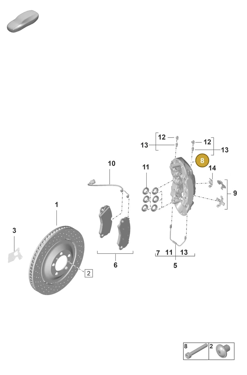 WHT008186 — Porsche 911 (2021-2022) diagram p59602200, position 8