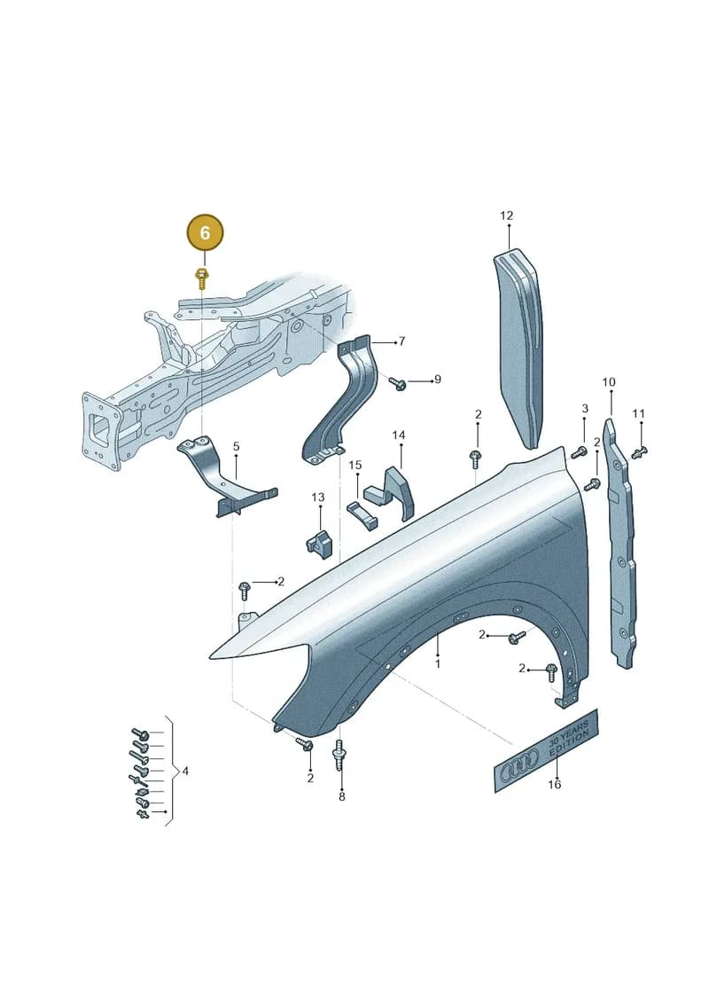WHT008301 — Audi Q3 2.0 (2019-) diagram 573821000, position 6