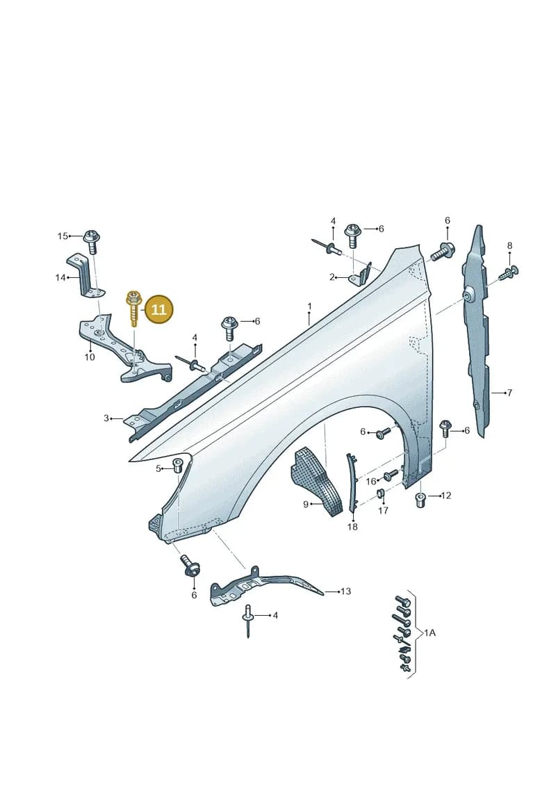 WHT008301 — Audi RS3 Limousine (2017-2020) diagram 858821000, position 11