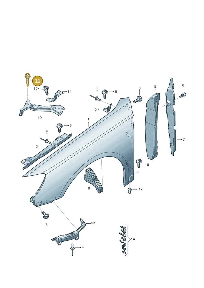 WHT008301 — Audi A3 Sportback (2016-2020) diagram 890821000, position 11