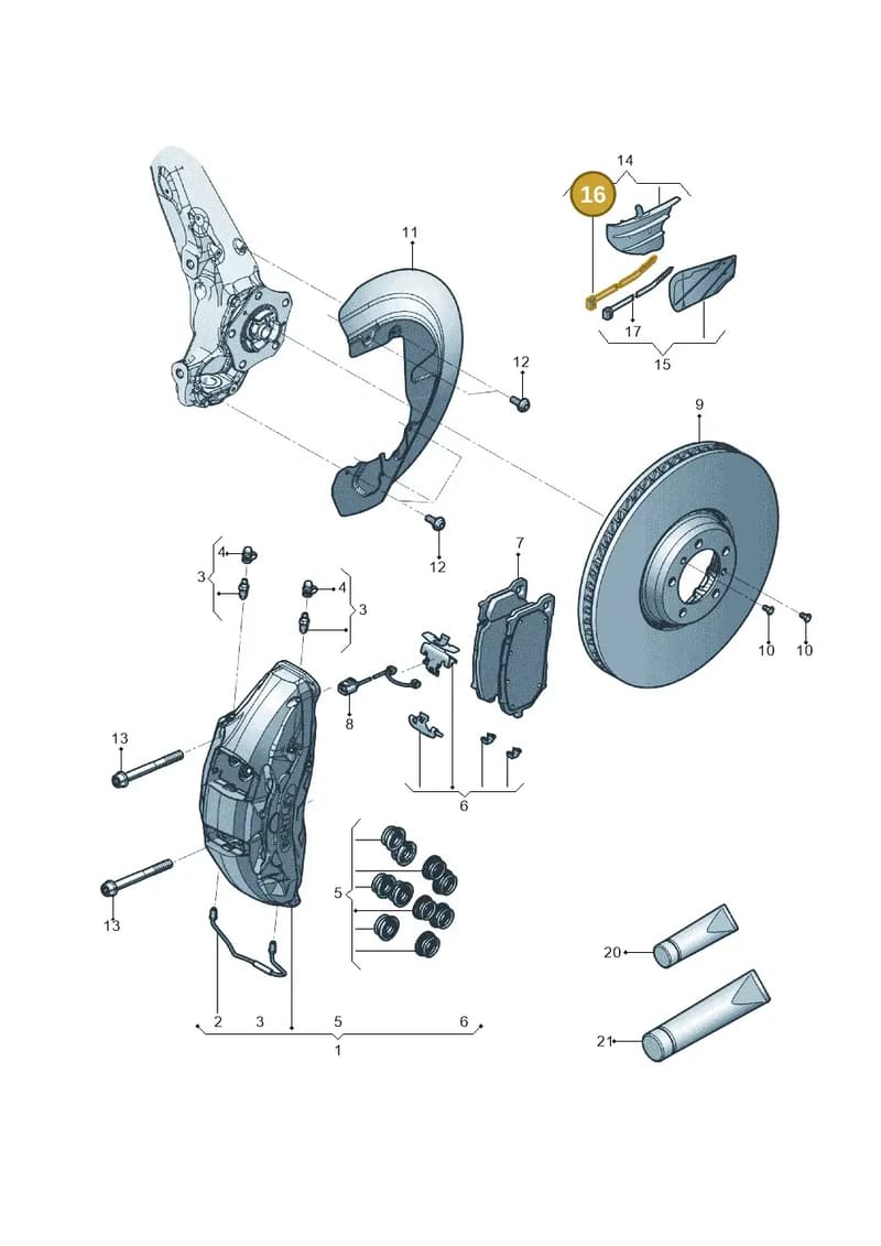 WHT008379 — Audi RS Q8 (2019-2025) diagram 595615500, position 16
