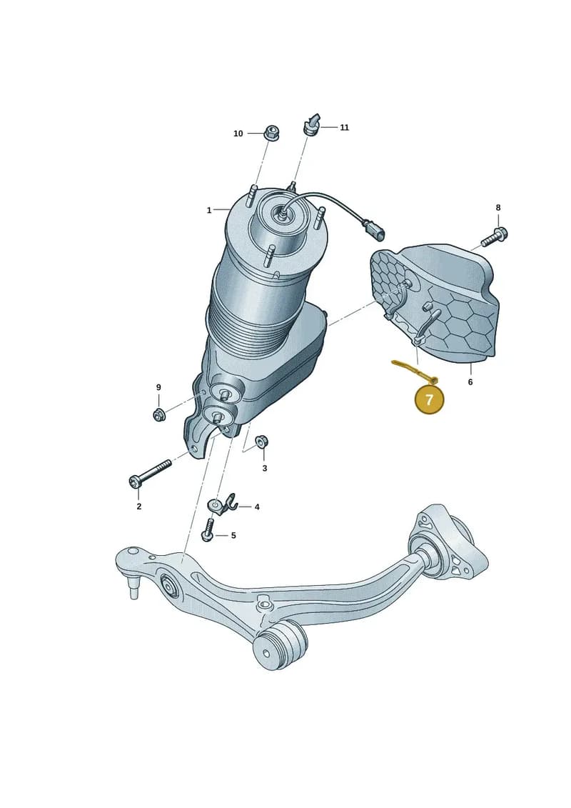 WHT008379 — Audi RS e-tron GT (2020-2025) diagram 4j1411060, position 7