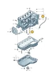 WHT008472 Volkswagen Screw with Interior Serrations