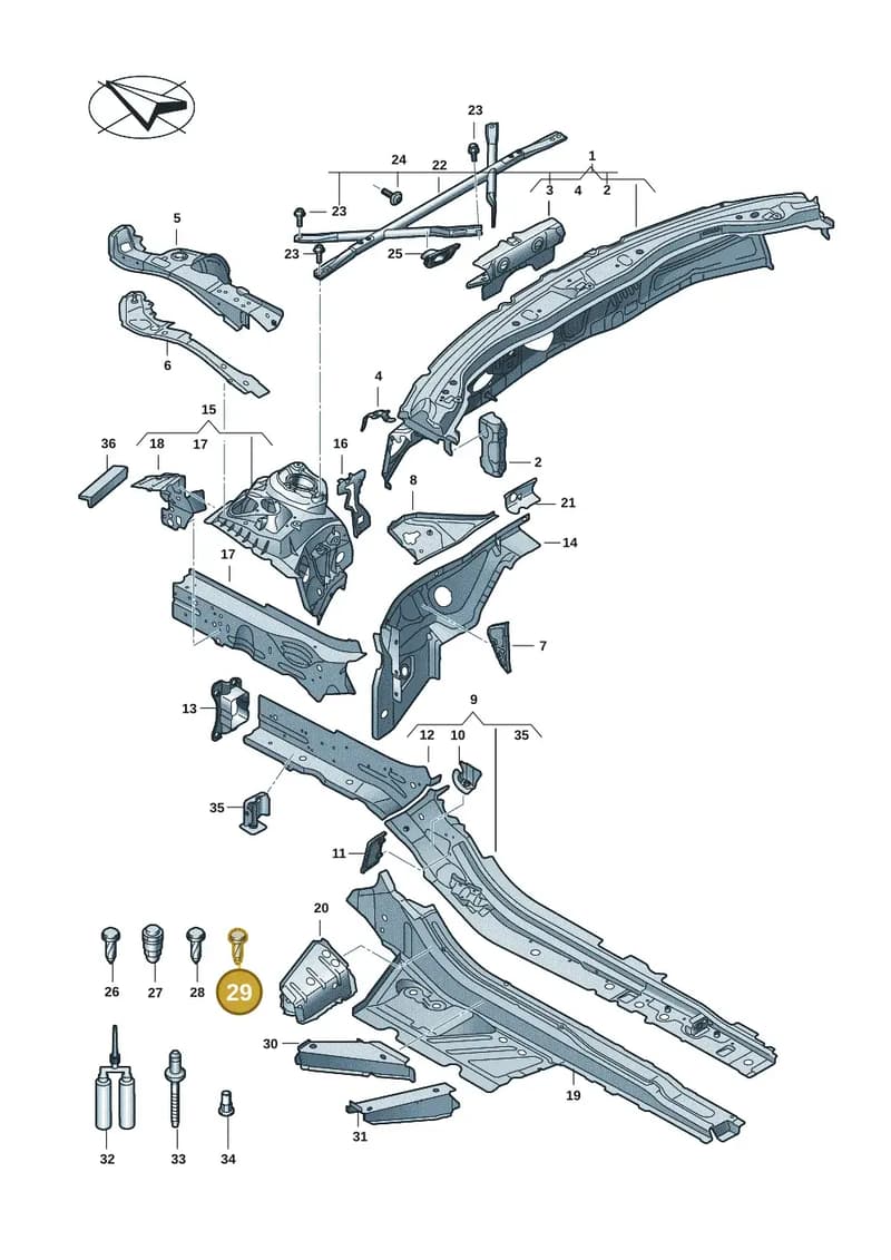 WHT008509 — Audi A5 Limousine (2024-2025) diagram 8wk803000, position 29