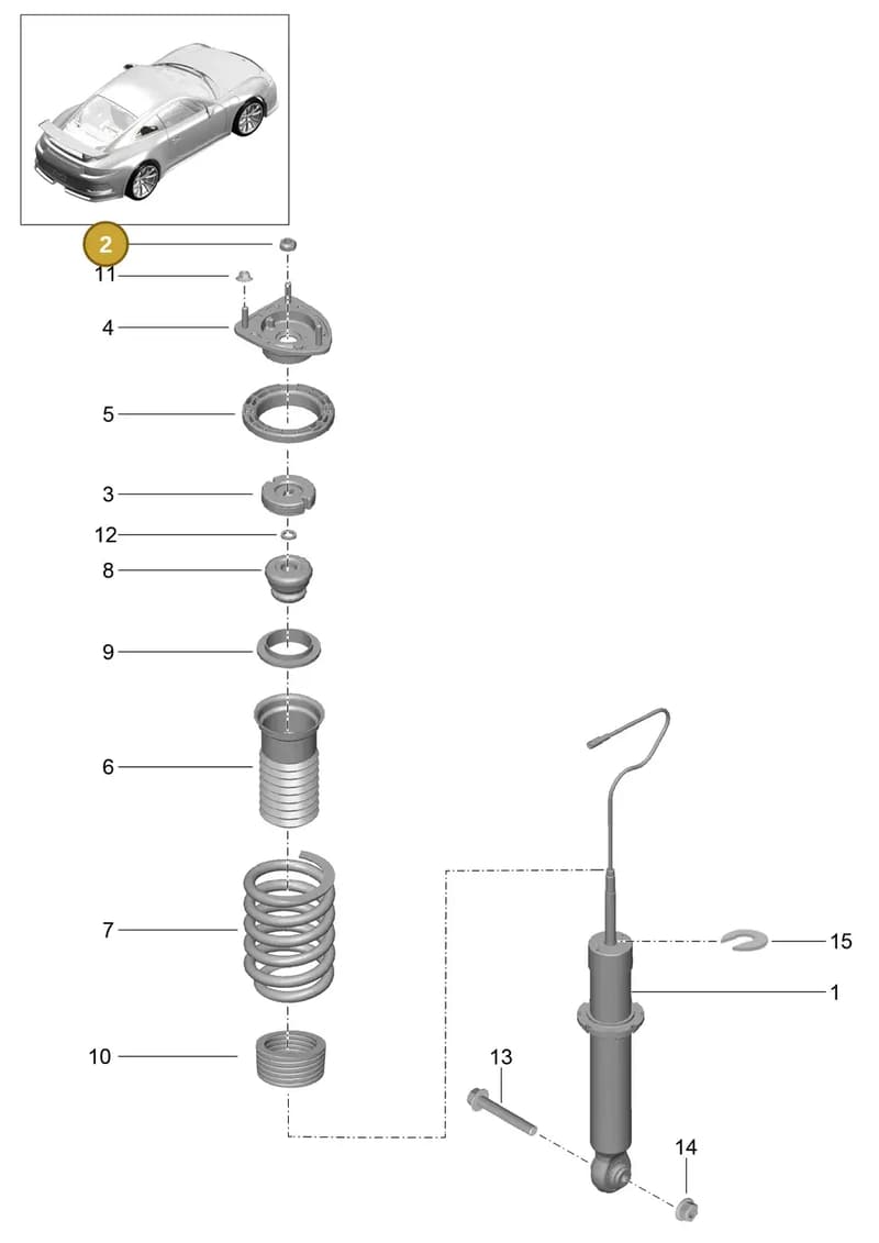 WHT008558 — Porsche 911 (2013-2020) diagram p41502000, position 2