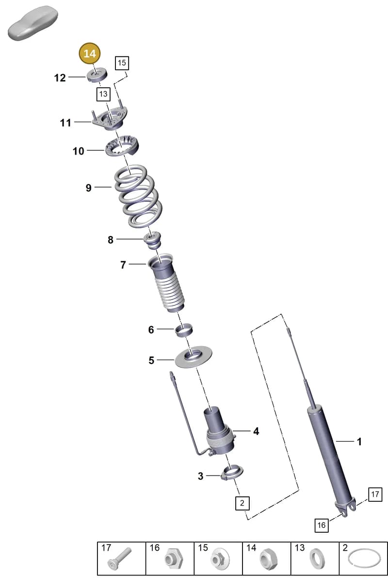 WHT008558 — Porsche 911 (2018-2024) diagram p53502015, position 14